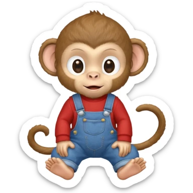 changuito con overol sticker