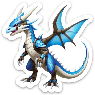 Shiny Noivern-Latios-Marowak-Lugia-Fakémon-hybrid-creature (full body)  sticker