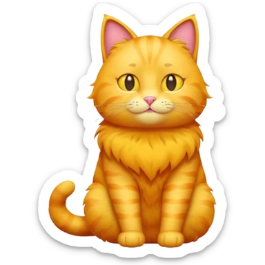 full body yellow cat loafed with default apple man emoji as a head  sticker