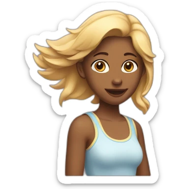 fille qui joue aux jeux vidéos sticker