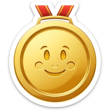 JUST THE CIRCLE  golden medal with a glossy finish, featuring a central CLEAN SPACE sticker