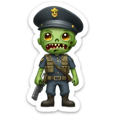 Zombie soldire sticker