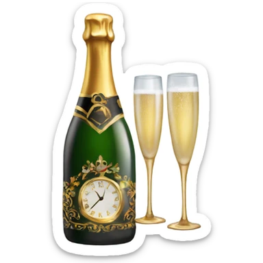 New Years Champaigne sticker