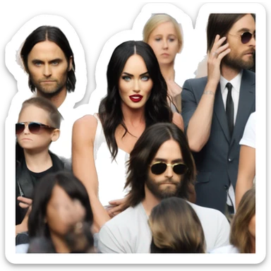 Megan fox with Jared Leto sticker