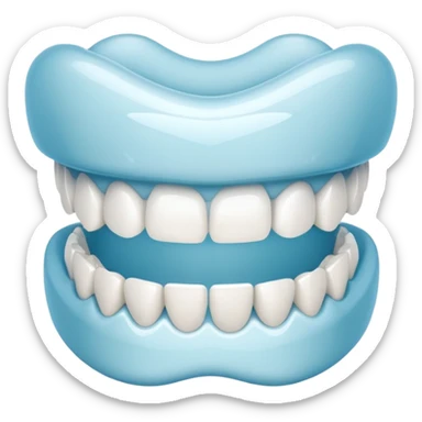 Teeth with aligner clips sticker