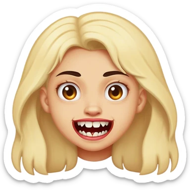 Ugly little sister with buck teeth sticker