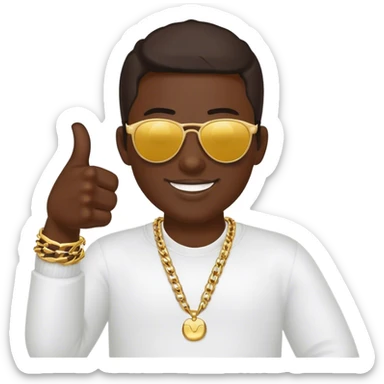 double thumbs up gangster dripped out sticker