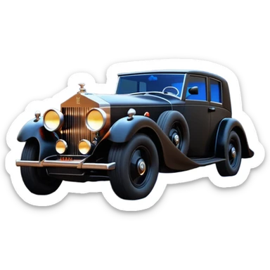  Shining Darth Vader themed 1934 Rolls Royce scary Halloween monster rc car racing dark country road blue lights  sticker