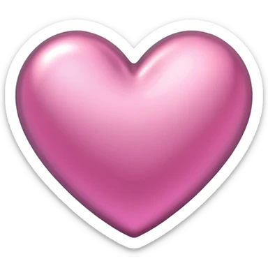 pink metallic heart sticker