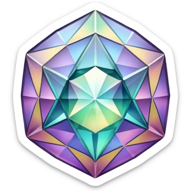 Art nouveau materia gem sticker