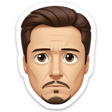 thinking tony stark sticker