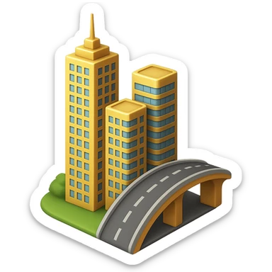 

Сделай детализированное емодзи - небоскребы а рядом дорога-мост, 
Без фона, на пнг прозначном фоне sticker