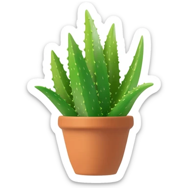 aloe vera hanging plant pot sticker