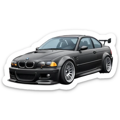 bmw m3 e46 drifting sticker