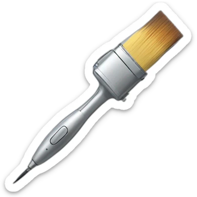 robotic ai paintbrush sticker