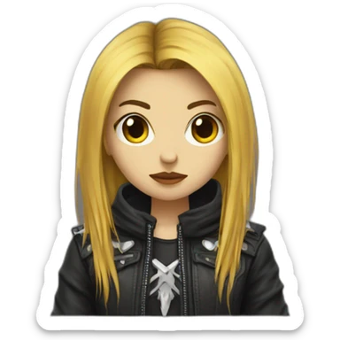 metalhead girl sticker