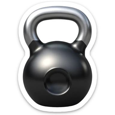 kettlebell with shine effect sticker