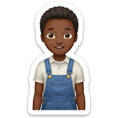 Black kid in cotton field sticker