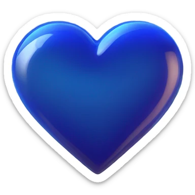 Neon glass cobalt heart  sticker