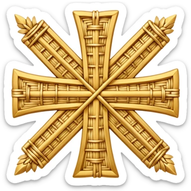St. Brigid's cross or St. Brigit's cross (Irish: Cros Bhríde, Crosóg Bhríde or Bogha Bhríde) is a small variant of the Christian cross often woven from straw or rushes. sticker