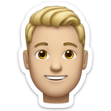 Gay white man sticker