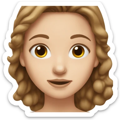 white girl with Brown hair  applying cream on face sticker