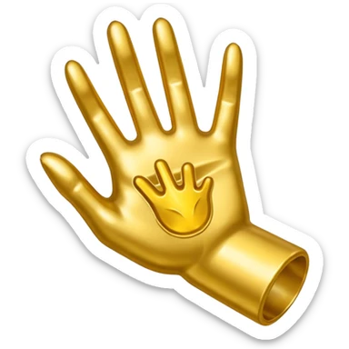 Eine goldene Hand, die den Daumen nach oben streckt sticker