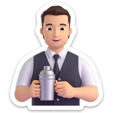 bartender using a Tin-on-Tin shaker sticker