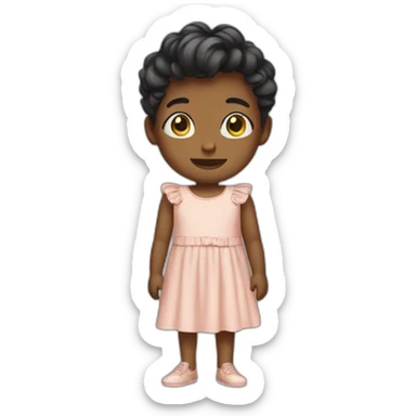 a boy in a dress sticker