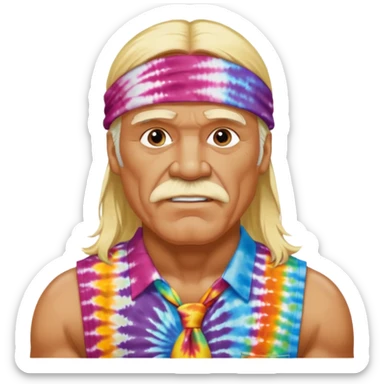 Hulk hogan hippy sticker