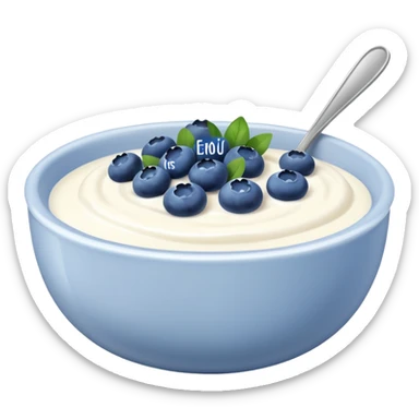 bowl of yogurt sticker