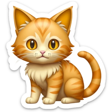 Glameow-Fakémon-hybrid-creature (full body)  sticker