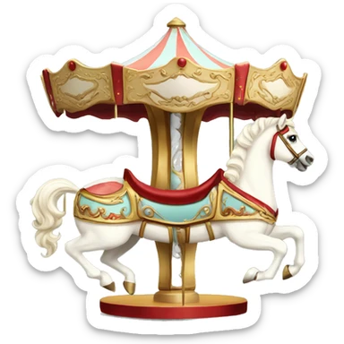 Vintage carousel elegant  sticker