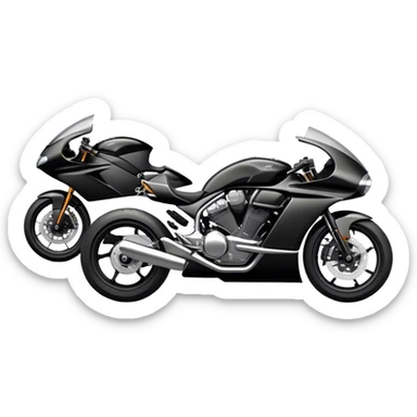 An icon showcasing a sleek motorcycle and a powerful car side by side, with bold, dynamic lines emphasizing speed and performance. highlighting their sleek design, custom tuning, and the excitement of the open road. Perfect for showcasing adventure and freedom on wheels. transparent background sticker