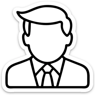 Donald Trump with his signature hairstyle sticker