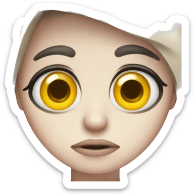 Cry emoji with big eyes sticker