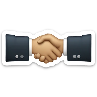 two businessmen handshaking sticker