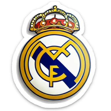 Real Madrid logo football club sticker