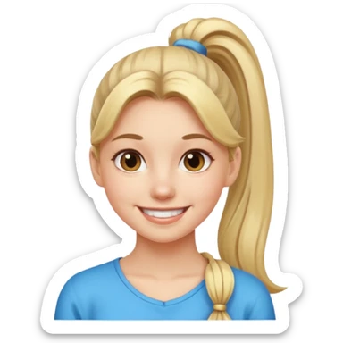 cô gái ấy buộc tóc cao sticker