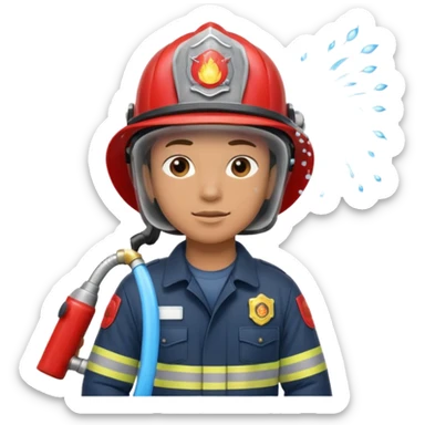 Fire fighter sticker