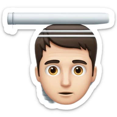 Male peeking behind the blinds  sticker