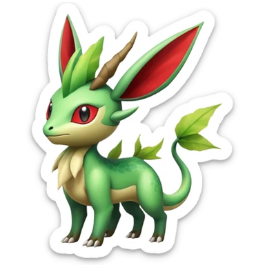 Flygon-Drakeon-Leafeon-Hybrid-Creature sticker
