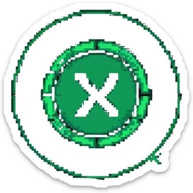 Kaspa crypto coin with K symbol sticker