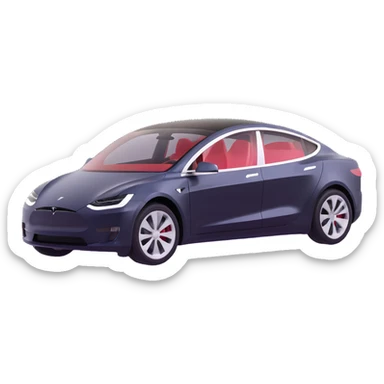 Tesla electric car sticker