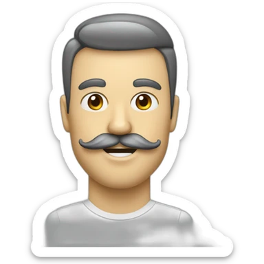 Un homme à la moustache brosse à dent bien carre pas très longue sticker