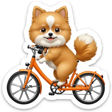 pomeranian brompton bike sticker