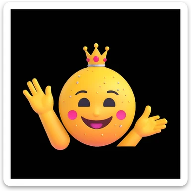 polished 3D emoji style illustration with smiling emoji face, sparkles, OK hand gesture, elegant bold text 'Excellent nature & perfection', minimal gradient background, modern confident positive look sticker