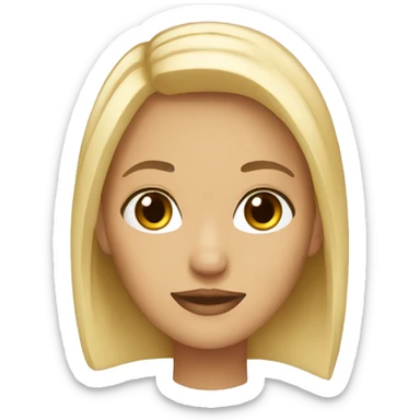 blonde girl brown eyes sticker