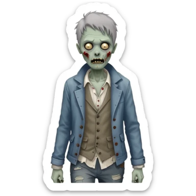 parisian zombie sticker