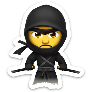 Angry ninja sticker